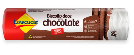 Biscoito Doce Chocolate Zero Adição De Açúcares Lowçucar 95G