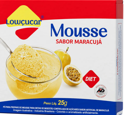 Mousse Lowçucar Zero Açúcares Maracujá 25G