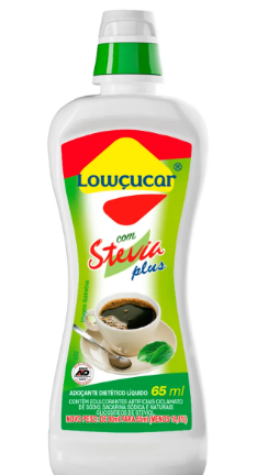 Adoçante Lowçucar Plus Com Stevia Liquido 65Ml