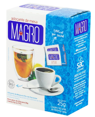 Adoçante de Mesa Magro Tradicional Caixa com 50 x 0,5G