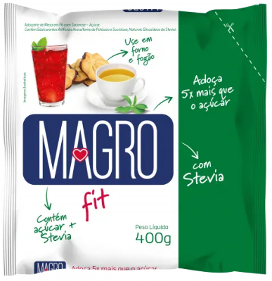 Açucar Magro Fit Com Stevia 400G