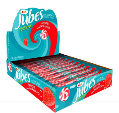 Jubes Fruit Snacks Hipnose Morango 48g