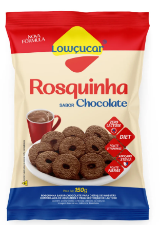 Rosquinha Chocolate Zero Adição De Açúcares Lowçucar 150G