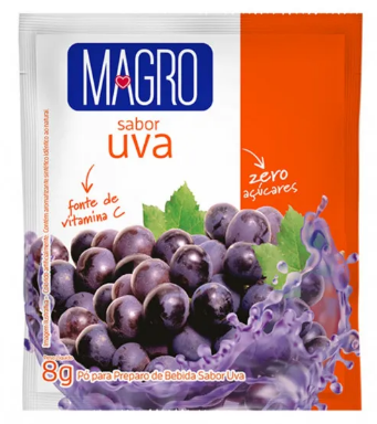 Refresco Magro Uva Zero Açúcares 8G