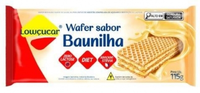Wafer Lowçucar Zero Açucares Baunilha 115G