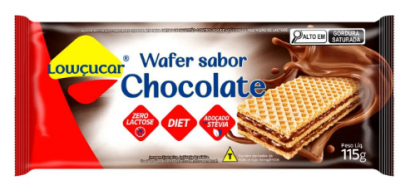 Wafer Lowçucar Zero Açucares Chocolate 115G